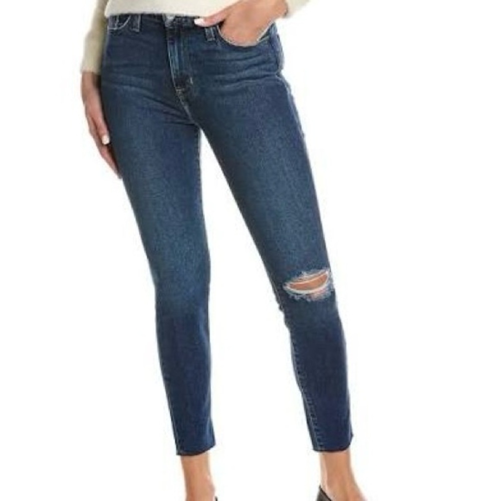 Hudson Blair High Rise Super Skinny Distressed Jeans in Queens Wash Size 26